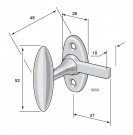 Skapvrider - messing thumbnail