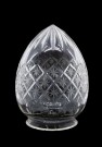 Lampekuppel - klart glass med slepen dekor thumbnail